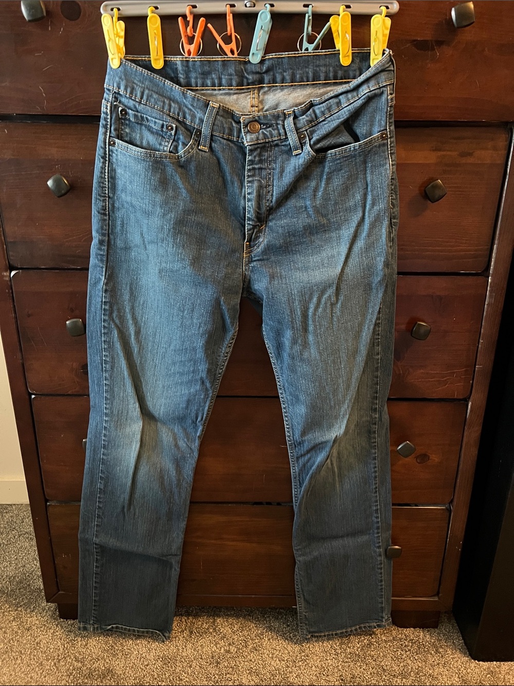 Classic Straight Fit Men's Blue Jeans